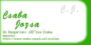 csaba jozsa business card